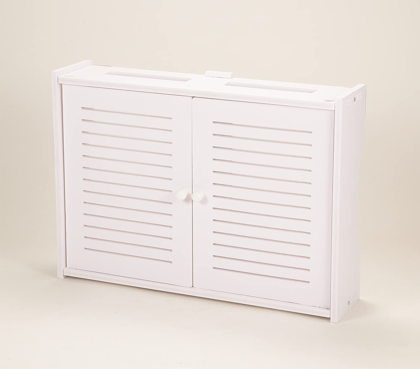 Wall Mount WiFi Router Storage Box - Small Shutter Design for Modem & Router Organization | Perfect for Home Office & Network Setup