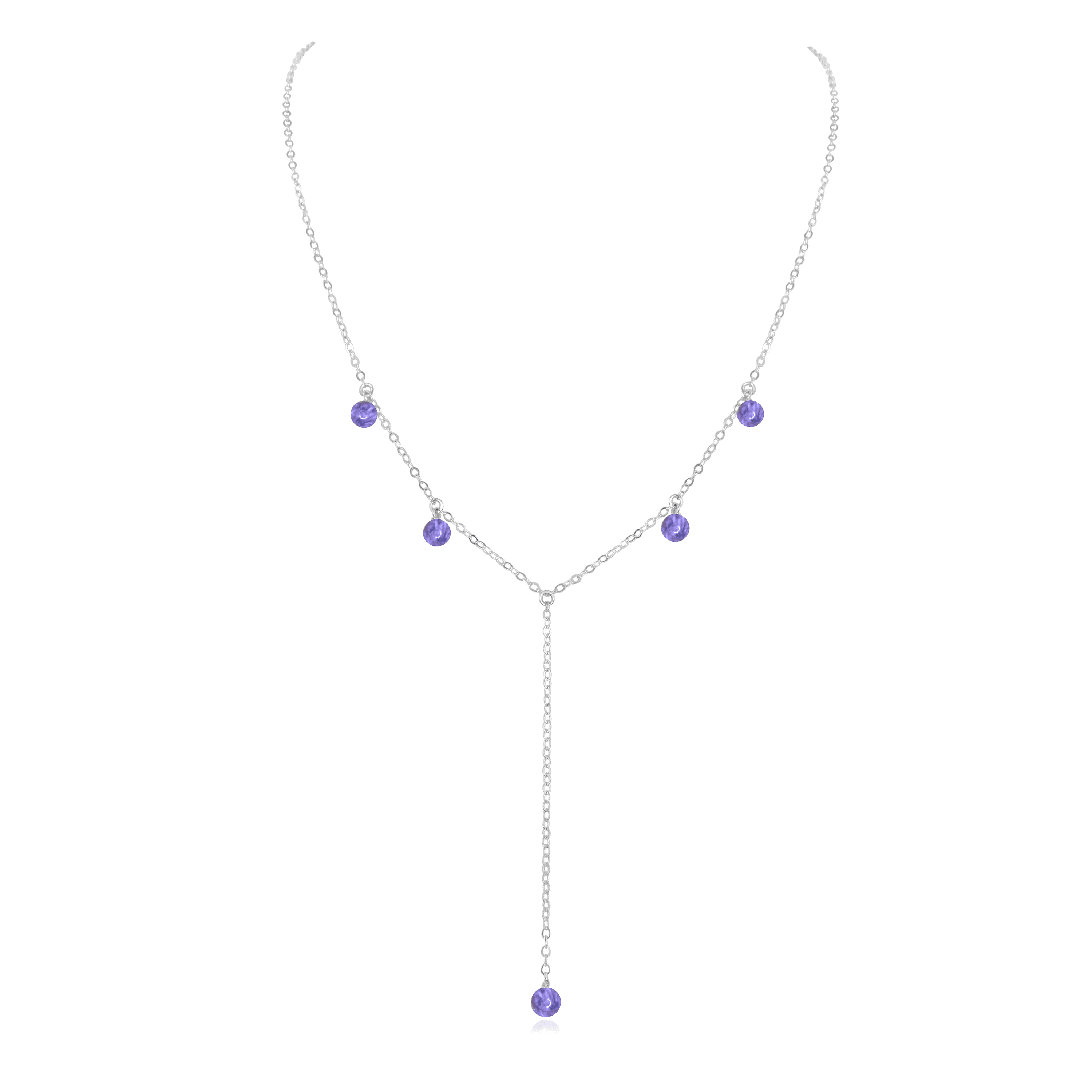 Exquisite Tanzanite Boho Lariat Necklace for Women - Handmade Bohemian Jewelry for Casual & Formal Occasions