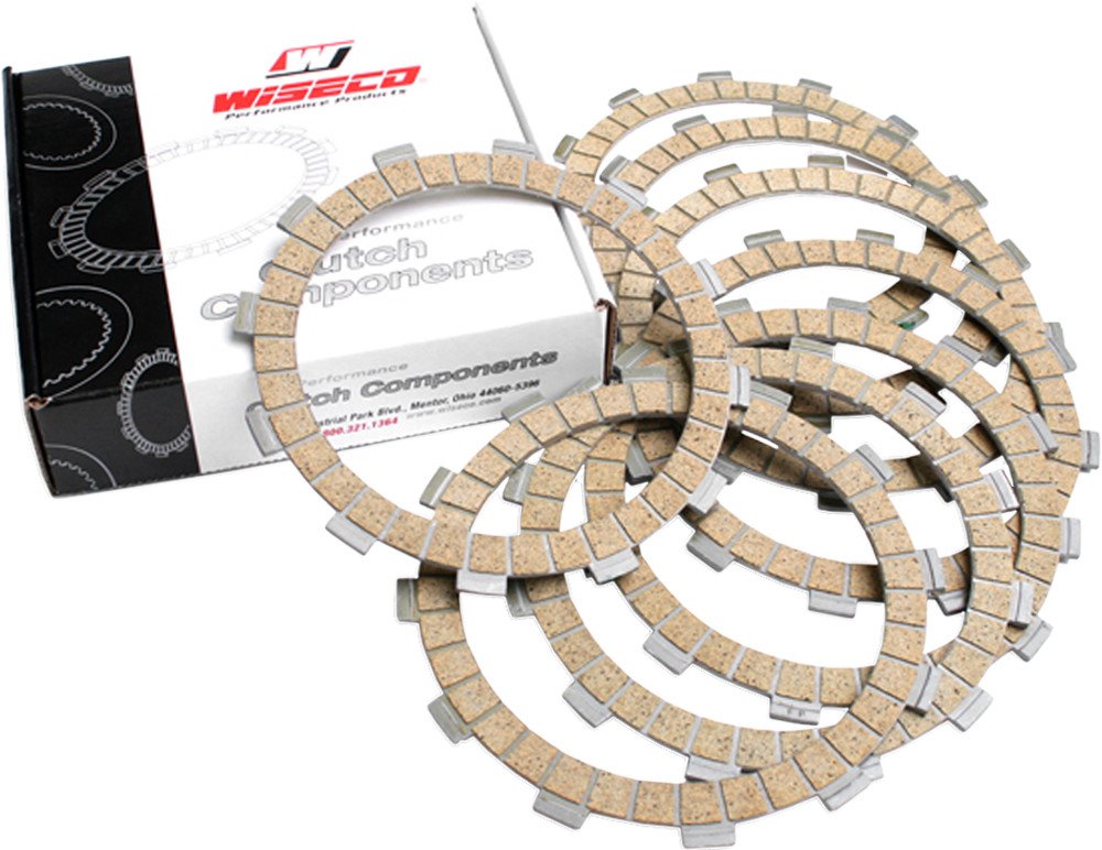 Wiseco WPPF035 High-Performance Clutch Plate Kit - 8-Fiber Plate Replacement for Motorcycle & ATV - Perfect for Off-Road Racing & Dirt Bike Maintenance