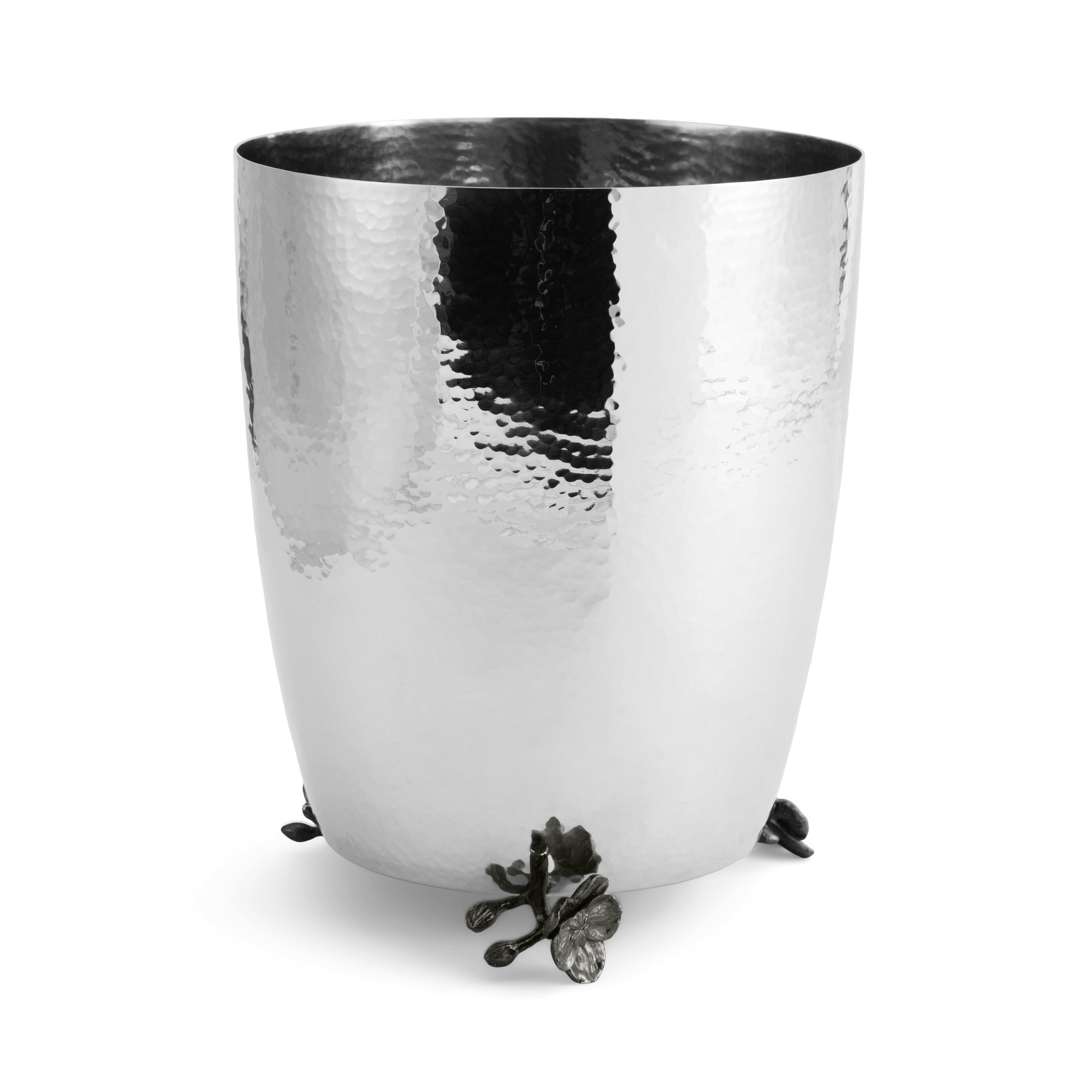 Premium Black Orchid Waste Basket - Elegant Trash Can for Home, Office & Bathroom - Perfect for Waste Disposal & Decor