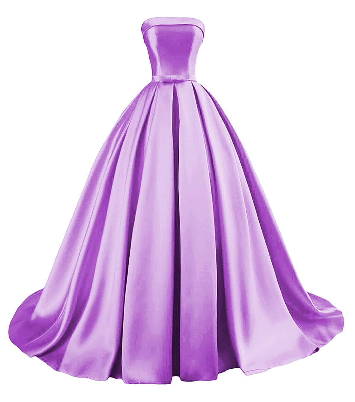 Elegant ROOALOSLEE Women's Strapless Ball Gown Satin Prom Dress - Long Formal Evening Gown for Homecoming, Wedding, and Special Occasions