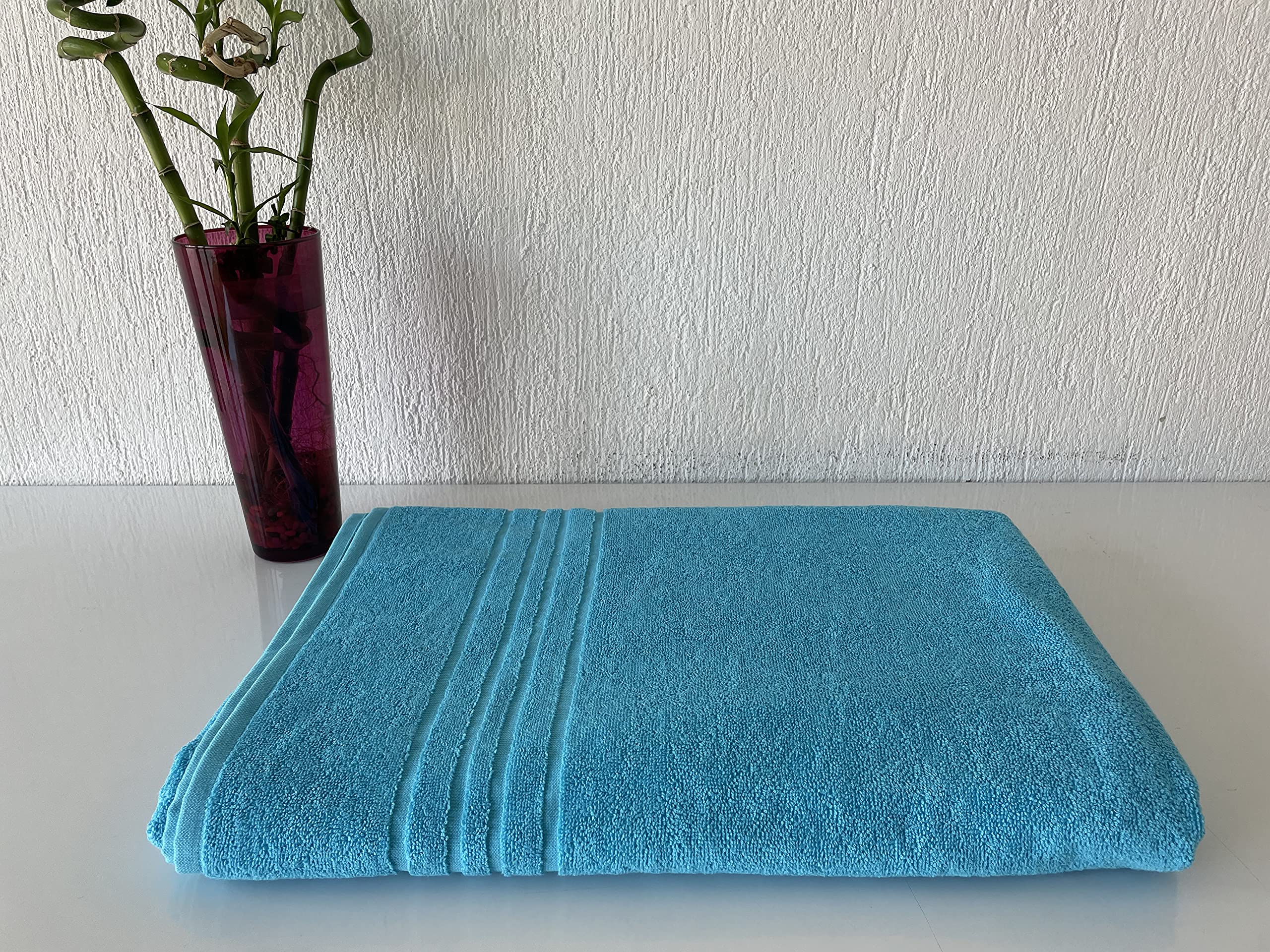 Premium Extra Large Bath Towels 40x80 Inch - 100% Turkish Cotton, Ultra Soft & Highly Absorbent Bath Sheets, Heavyweight 1000g (Turquoise, 4 Pack) for Spa, Beach, Gym & Luxury Bathroom Use
