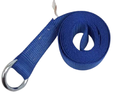 8 Feet Blue Lasso Straps with Heavy-Duty Steel O Rings | Pack of 12 | Perfect for Securing Cargo, Bundling Equipment & Outdoor Activities