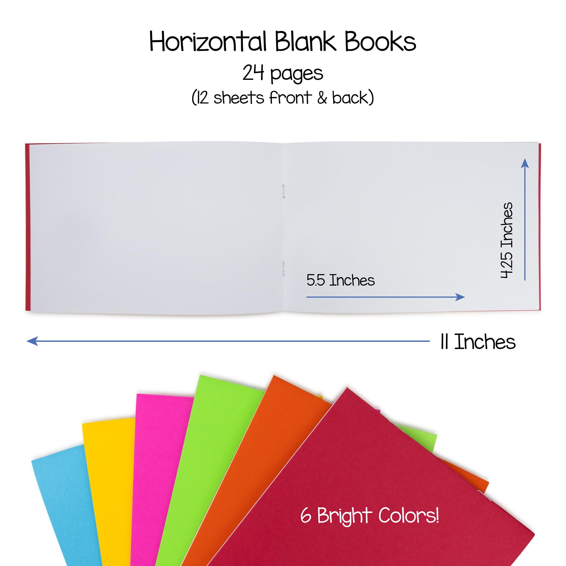 Hygloss 10-Pack Blank Books 4.25x5.5