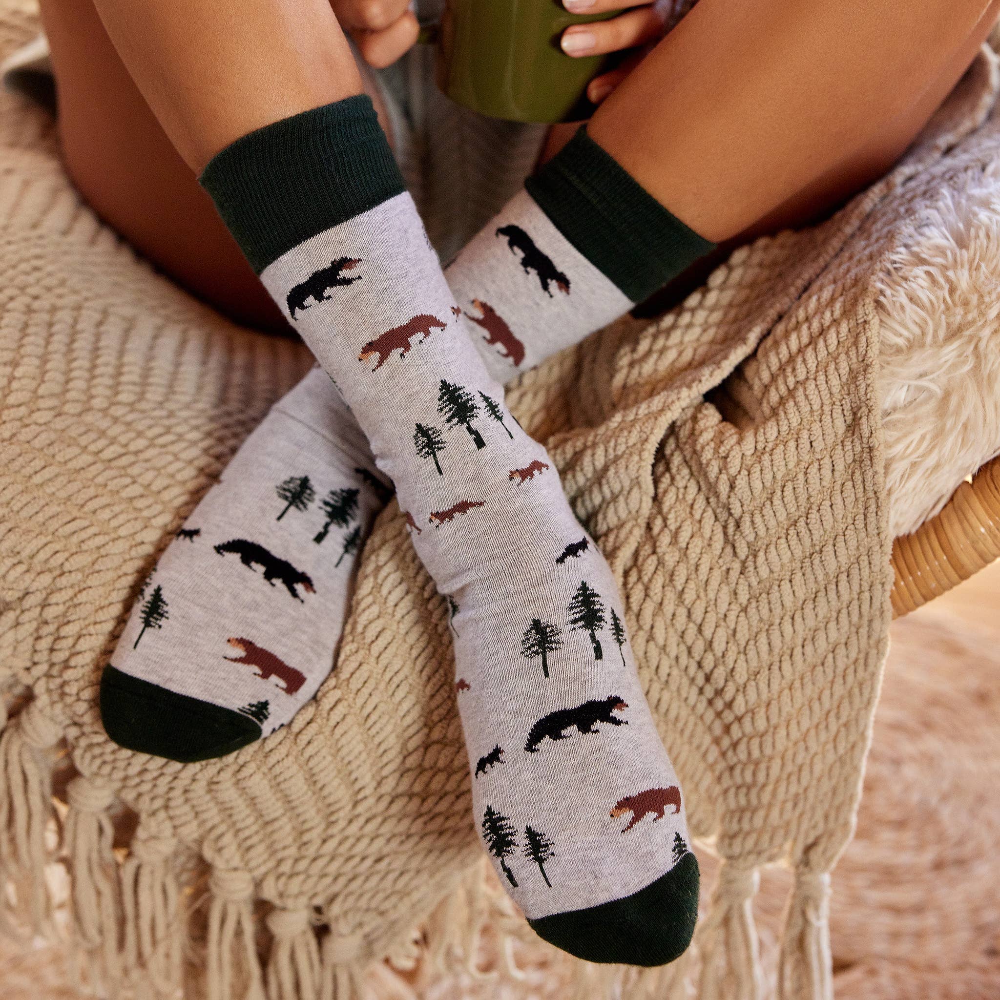 Bear Protection Socks - Eco-Friendly & Comfortable Wildlife Socks for Hiking, Camping & Outdoor Adventures