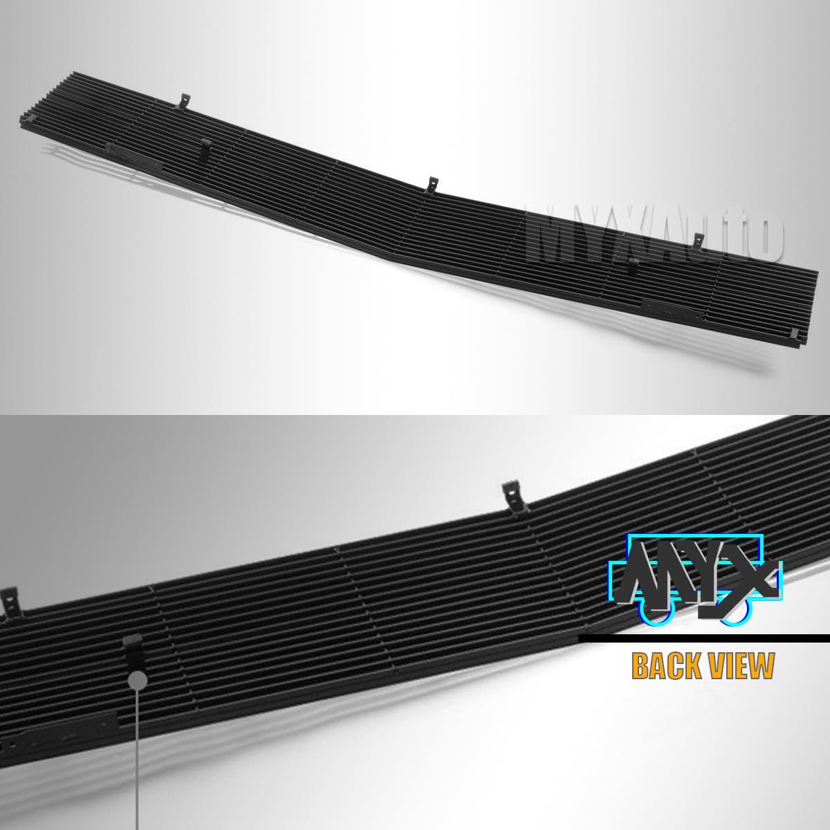 1981-1987 Chevy GMC Pickup Suburban Blazer Jimmy Replacement Upper Grille - Phantom Style with Stacked Lights & Mirror Polish Finish | Perfect for Restoration & Custom Upgrades