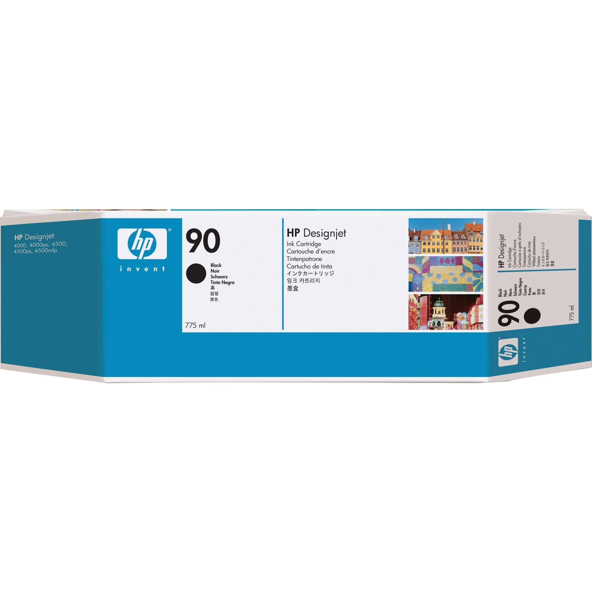 HP 90 Black 775ml Genuine Ink Cartridge (C5059A) - Compatible with DesignJet 4500 MFP, 4500 & 4000 Series Large Format Printers - Ideal for Architectural Drawings, Engineering Plans & Professional Printing