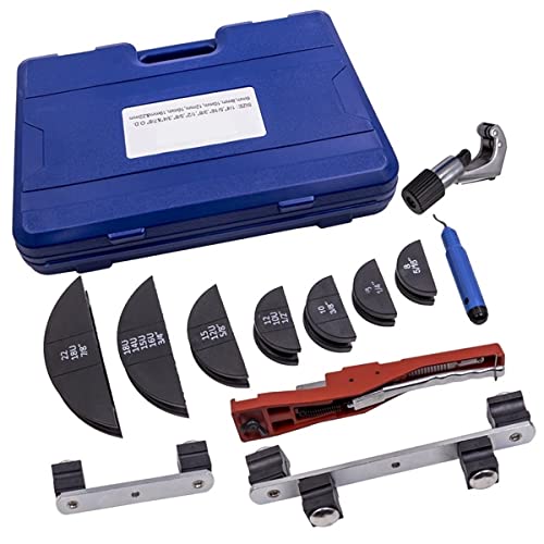 HVAC Pipe Bender Kit - Professional Ratchet Tube Bending Tool with Cutter for Refrigeration & Plumbing (Perfect for HVAC Technicians & DIY Home Repairs)
