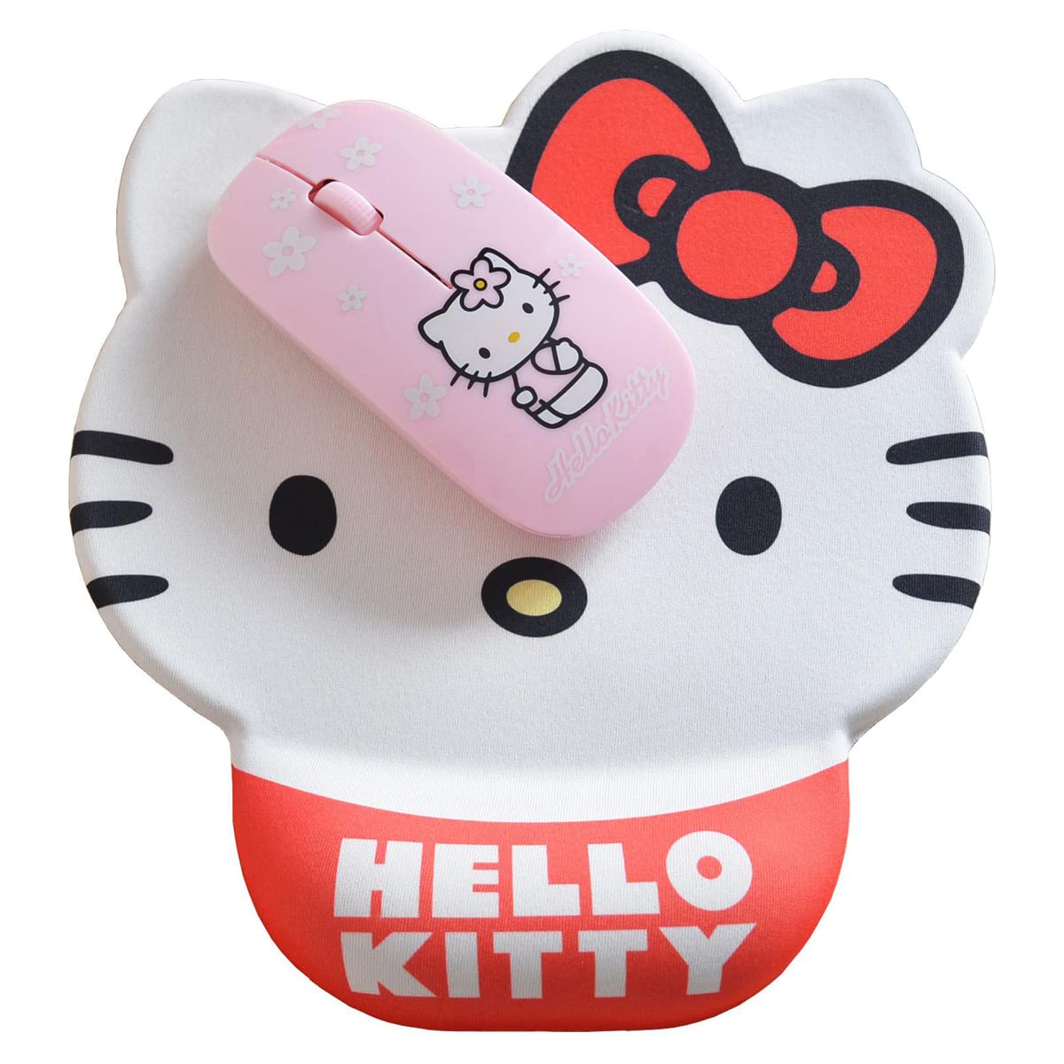 Ergonomic Hello Kitty Mouse Pad with Wrist Support - Cute Kawaii Anime Desk Accessory for Office, Computer & Laptop Use | Comfortable Wrist Rest for Long Work Hours, Gaming & Typing
