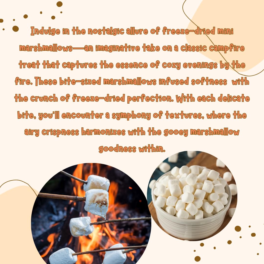 **G-BOX Freeze Dried Marshmallows - Mini Caramel Marshmallows, Fat-Free Christmas Candy, TikTok Viral Snack, Perfect for Halloween & Holiday Parties (Large, Caramel CrispyMallows) - Great for Hot Cocoa, Baking & Desserts**