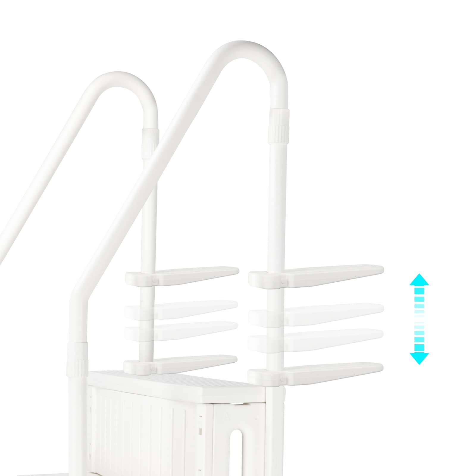 Outvita 4-Step Heavy Duty Above Ground Pool Ladder with Handrails - 400lbs Weight Capacity, 33.5