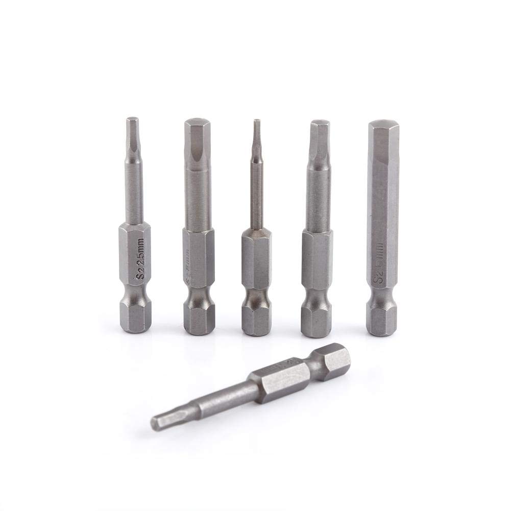 50mm 1/4 Inch Hex Shank Magnetic Hex Head Screwdriver Bits Set (8pcs) - H1.5 to H8 Sizes for Electric Drivers & Hand Tools - Perfect for DIY Projects, Furniture Assembly & Home Repairs