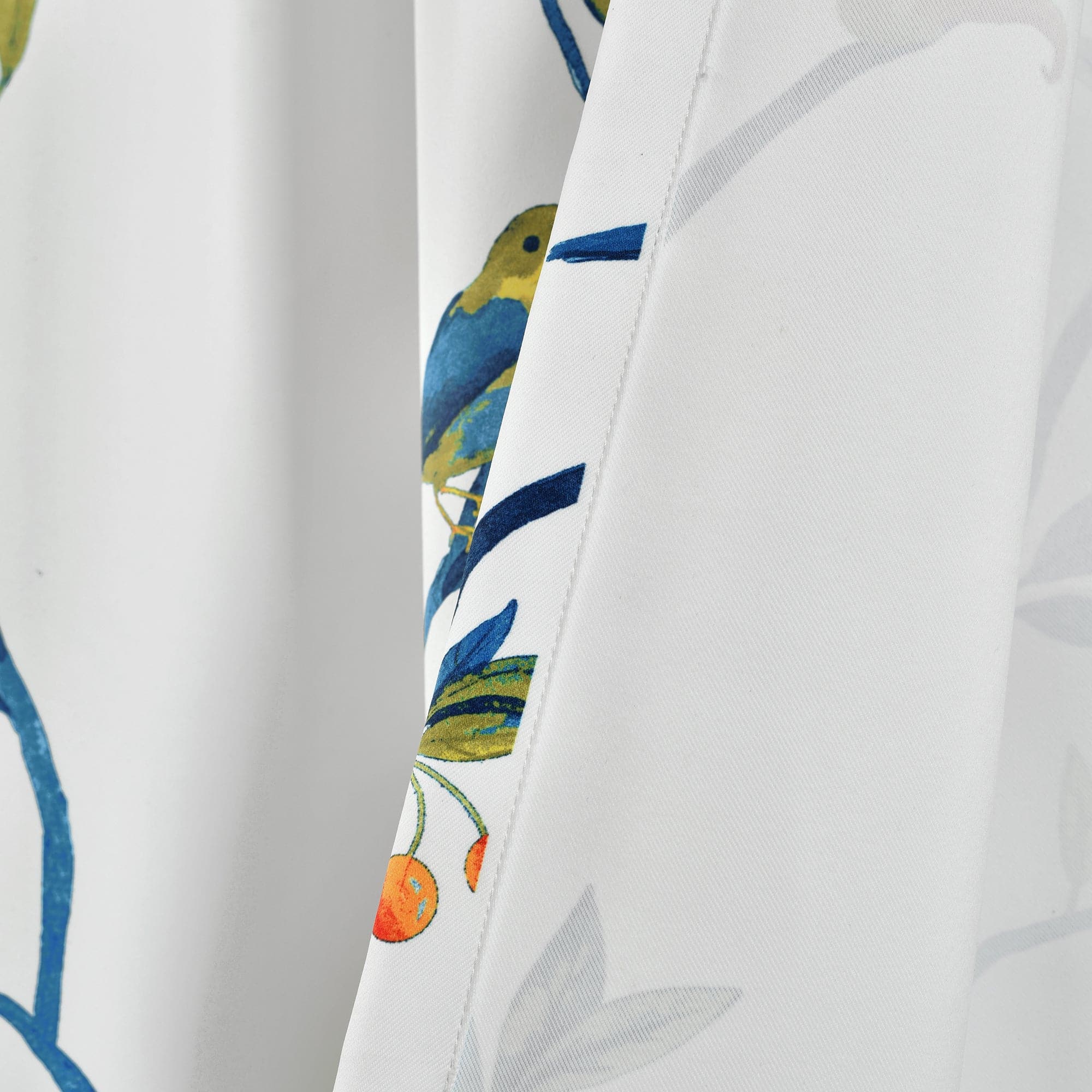 Neela Birds Light Filtering Window Curtain Panel Set - Soft Sheer Drapes for Living Room, Bedroom & Nursery - Nature-Inspired Bird Design for Privacy & Sun Protection