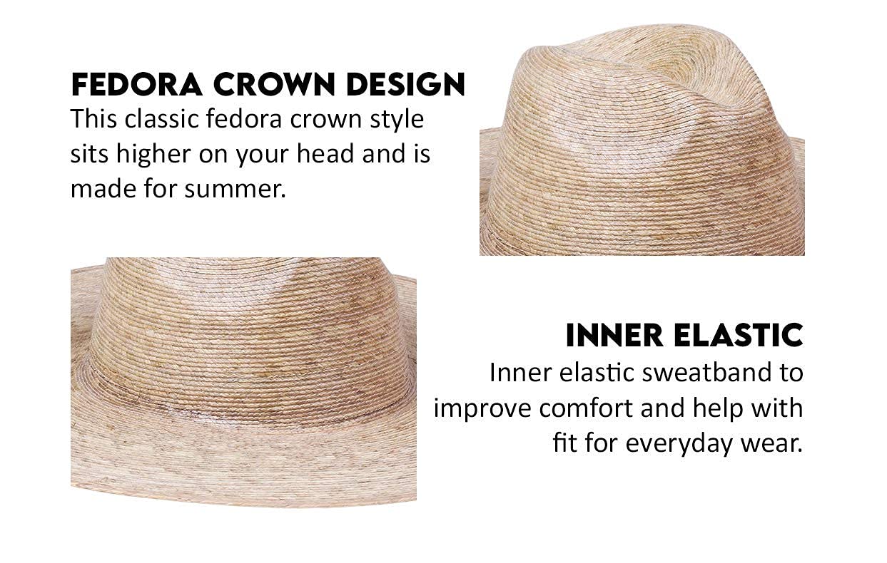 Lack of Color Women's Palma Wide Brim Fedora Hat - Stylish Sun Hat for Beach, Summer Outfits & Outdoor Activities