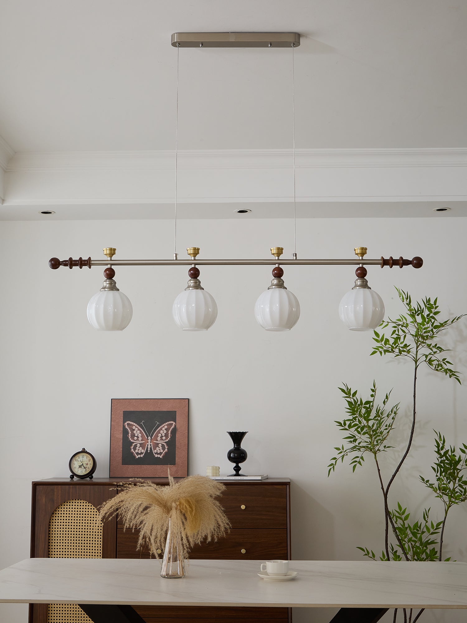 Modern Cassian Linear Pendant Lamp - Sleek Minimalist Hanging Light Fixture for Kitchen Island, Dining Room & Living Room Decor