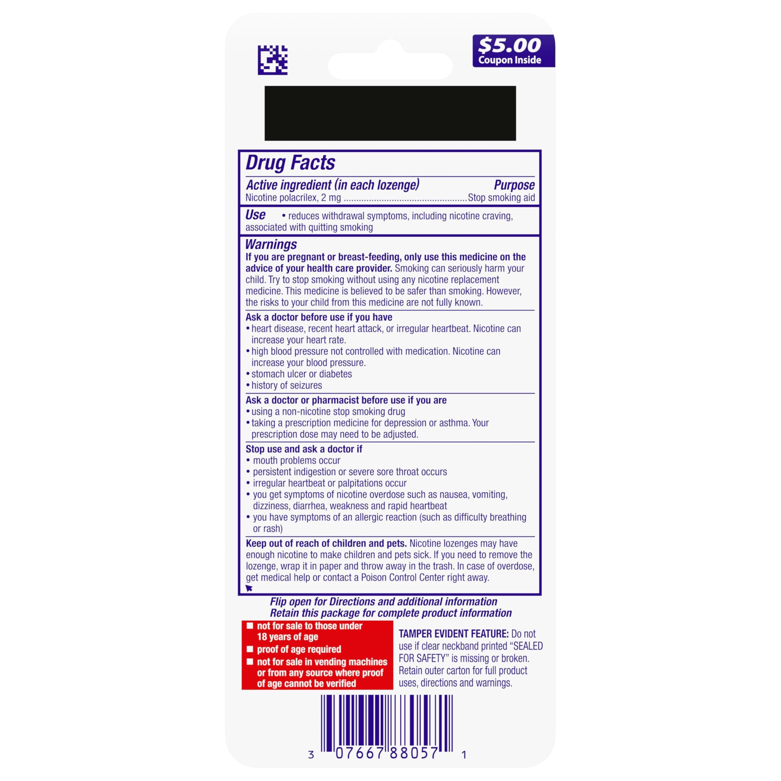 Nicorette 2mg Mini Nicotine Lozenges for Quitting Smoking - Mint Flavored Stop Smoking Aid, 20 Count - Helps Reduce Cravings & Withdrawal Symptoms - Perfect for Work, Travel & Home Use