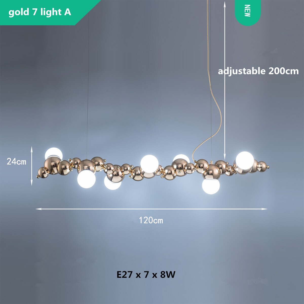 Elegant Crystal Globe Chandelier - Modern Lustre Ceiling Light Fixture for Dining Room, Living Room & Bedroom | Perfect for Home Decor & Luxury Lighting