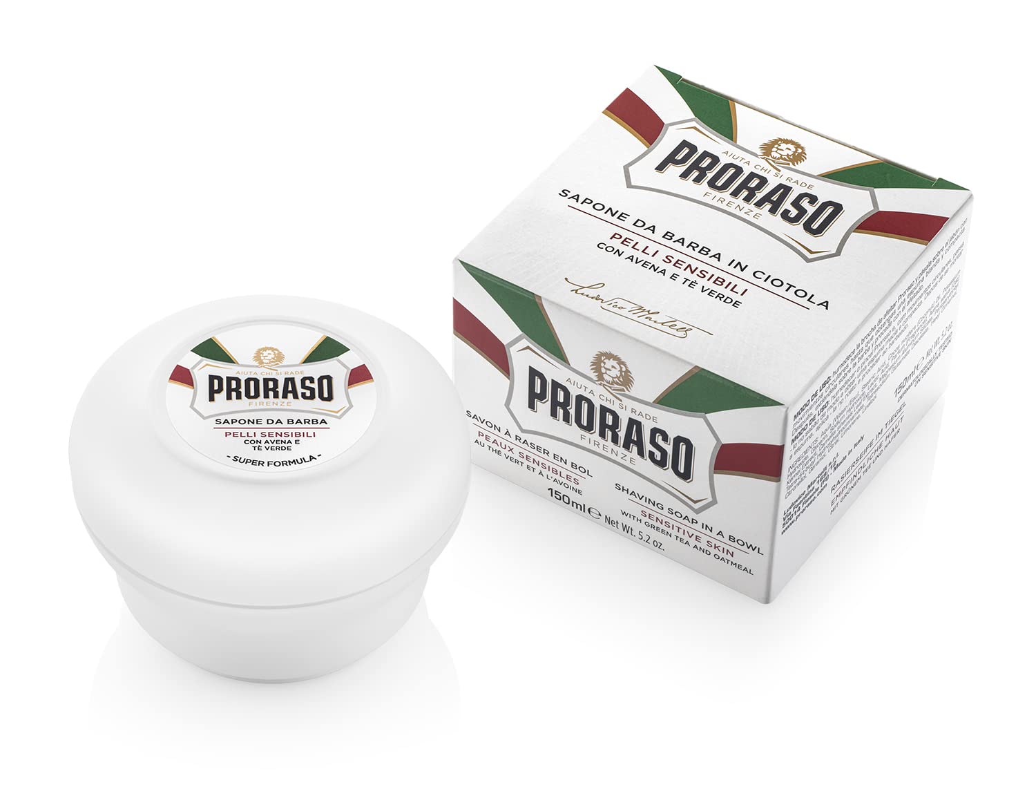 Proraso Shaving Soap for Men - Refreshing Eucalyptus & Menthol Shaving Cream - Classic Italian Barber Shave Soap for Sensitive Skin - Perfect for Wet Shaving & Beard Care Routine
