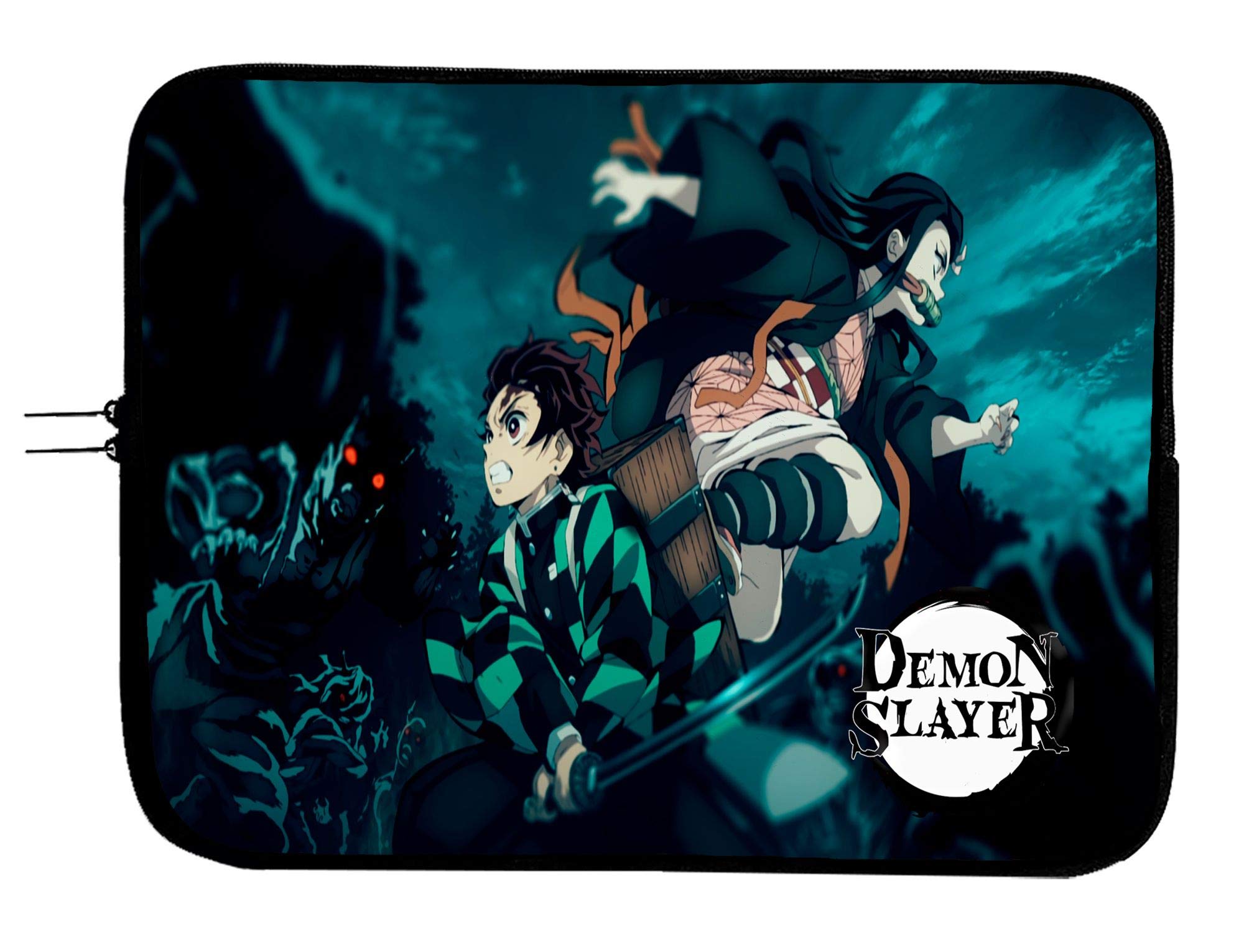 Demon Slayer Anime Laptop Sleeve - Protective Case for MacBook Pro/Air, iPad & PC Laptops (13-15.6 Inch) | Scratch-Resistant Cushioned Cover | Perfect for School, Work & Travel
