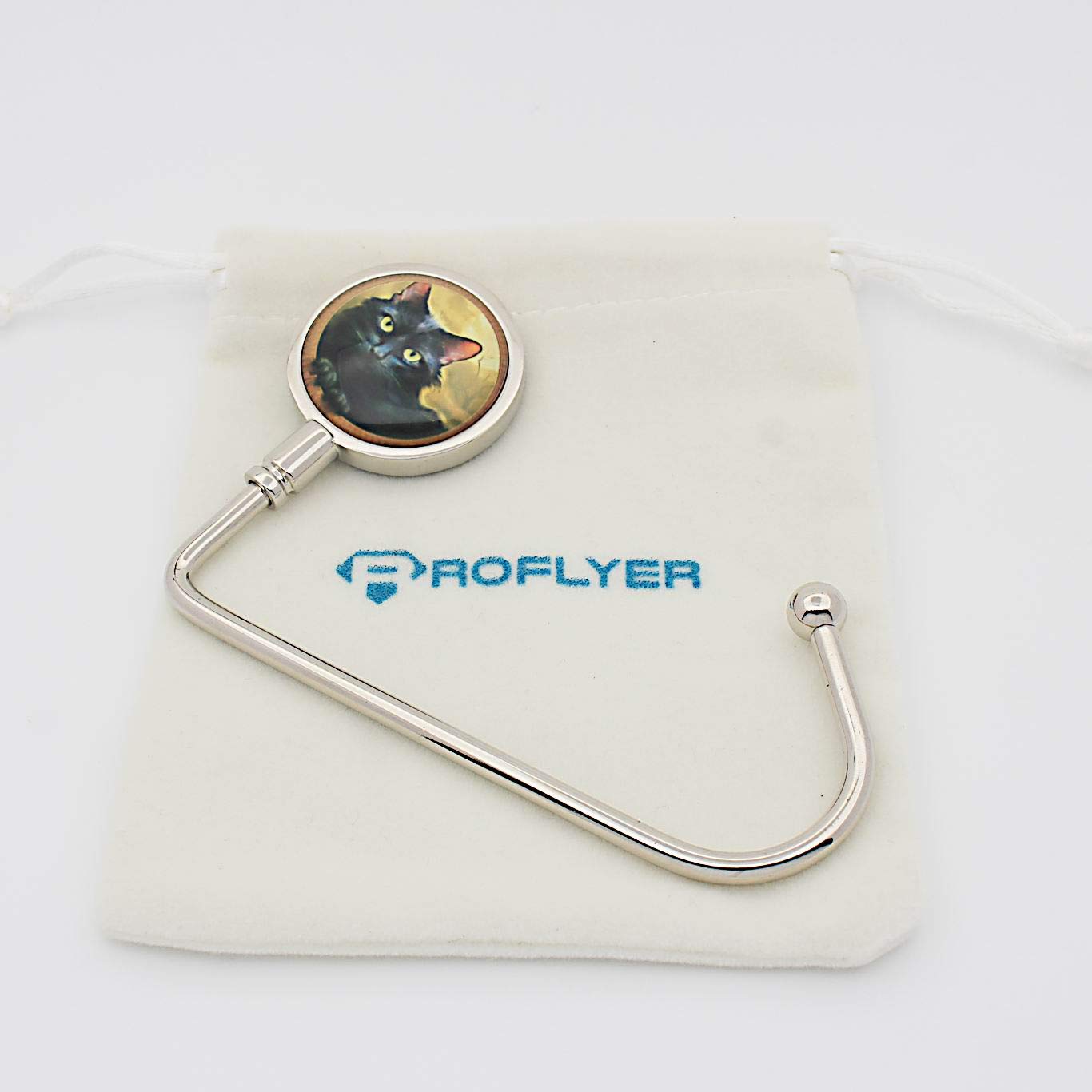 Stylish Purse Hook for Table - Durable Bag Hanger for Women, Handbag Holder for Restaurants, Office & Home - Perfect Gift for Women & Girls (CAT 06) | Ideal for Dining Out, Work Desks & Closet Organization