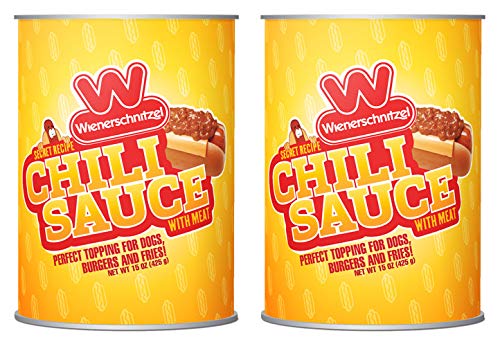 Authentic Chili Sauce with Meat - Secret Recipe Hot Dog Topping (15oz Cans, 2-Pack) | Perfect for Hot Dogs, Burgers & Game Day Snacks