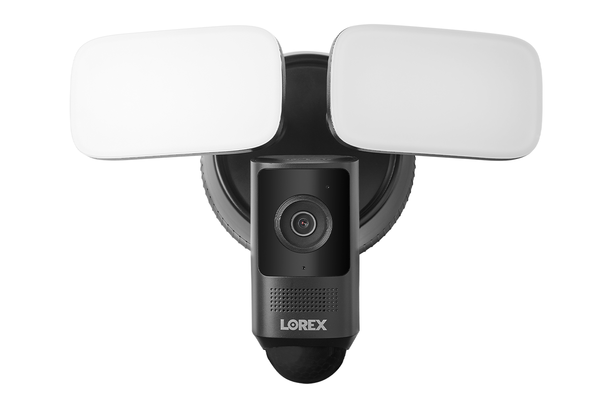 Lorex 2K WiFi Floodlight Security Camera with 32GB Storage & Cloud - Outdoor Wireless Surveillance for Home Security, Night Vision, Motion Detection - Perfect for Driveway, Backyard & Garage Protection