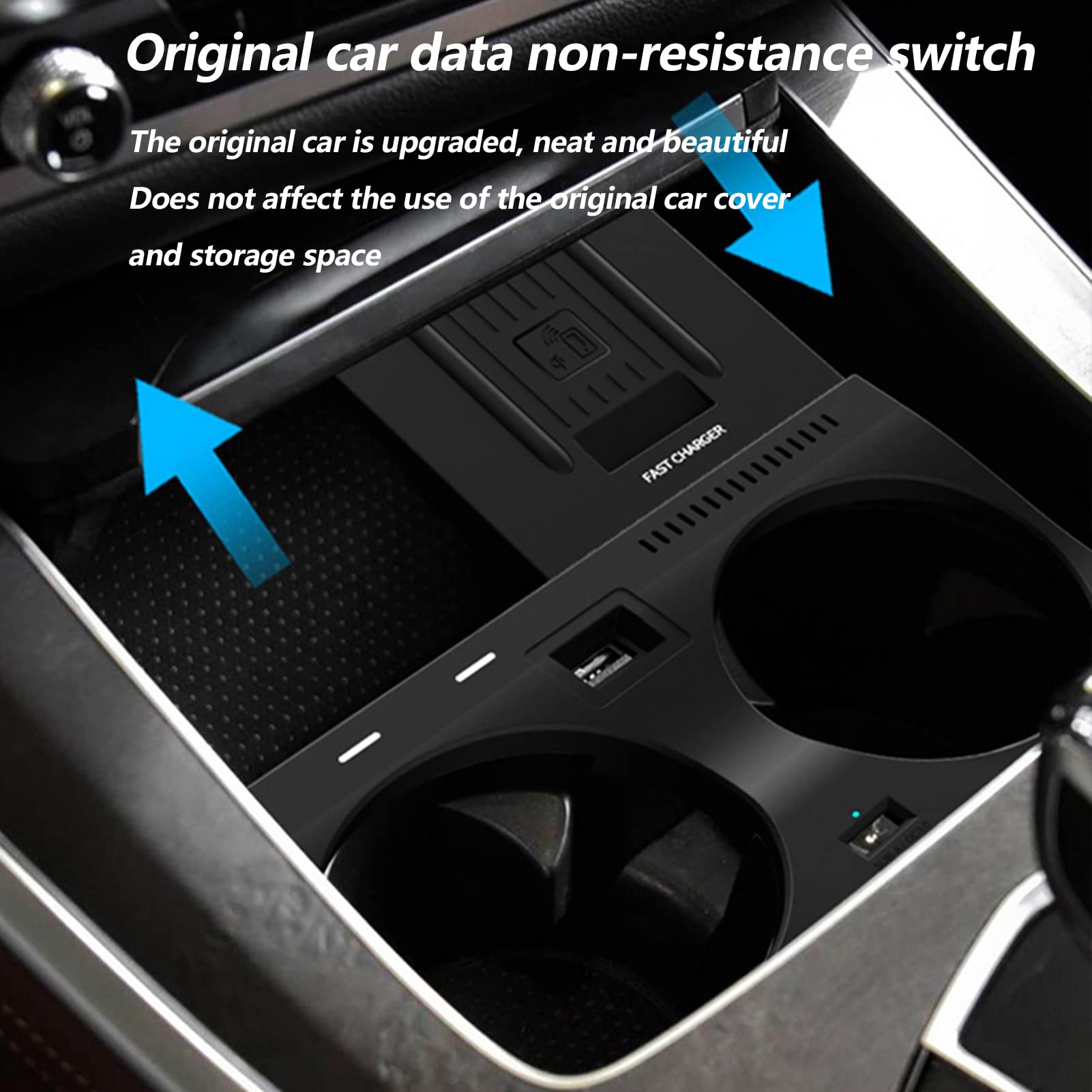 Fast Wireless Car Charger for BMW X5 X6 X5M X6M X7 (2020-2022 Models) - QC 3.0 USB Fast Charging & Qi-Certified Phone Charging Pad - Compatible with iPhone 13/12/11, Samsung Galaxy - Perfect for Road Trips & Daily Commute