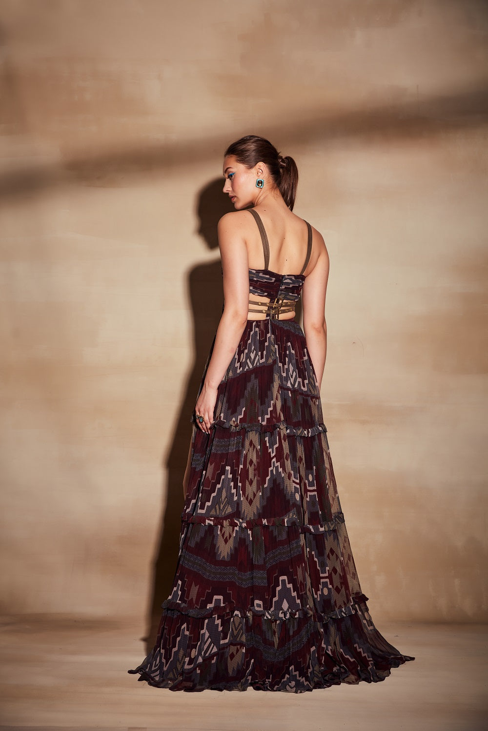 Stylish Merlot Print High-Low Maxi Dress for Women | Elegant Flowy Summer & Evening Wear | Perfect for Beach, Party & Date Night