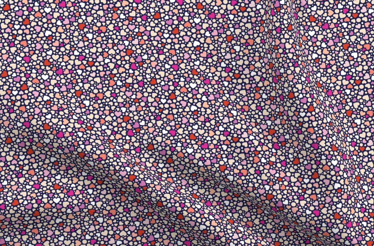 Ditsy Hearts Blue Valentine Love Printed Minky Fabric by The Yard - Perfect for Sewing Baby Blankets, Quilt Backing & Plush Projects | Valentine's Day Decor & DIY Crafts