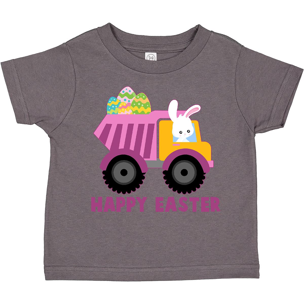 Happy Easter Bunny Delivering Easter Eggs Toddler T-Shirt - Cute Easter Outfit for Boys & Girls - Perfect for Easter Egg Hunts & Spring Celebrations
