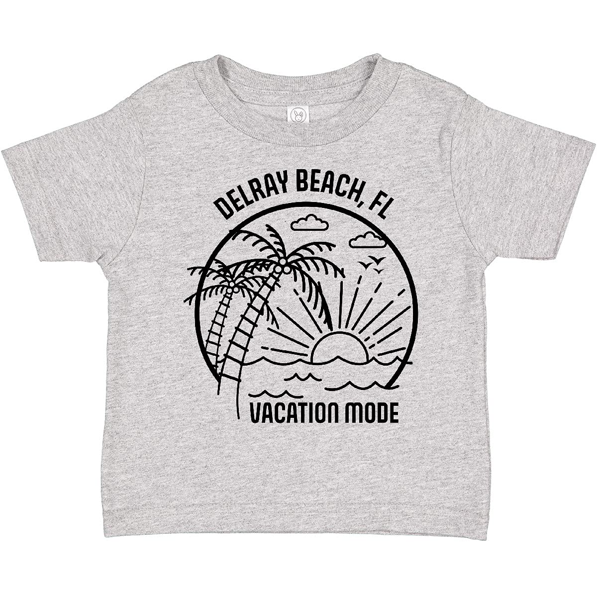 Inktastic Summer Vacation Mode Delray Beach Florida Toddler T-Shirt - Cute Florida Beach Graphic Tee for Boys & Girls - Perfect for Family Vacations, Beach Trips & Summer Outfits