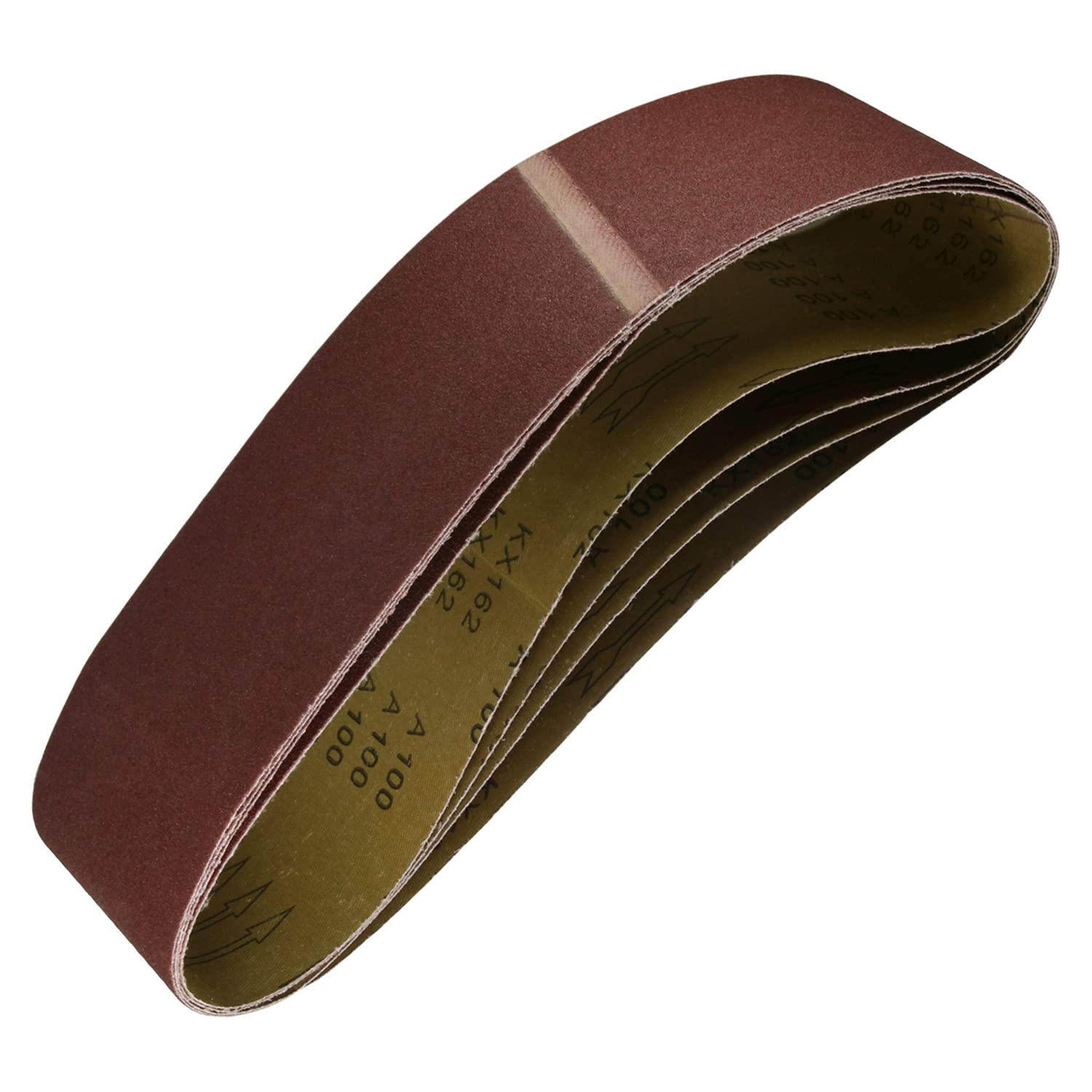 Utoolmart 3.9x36 Inch 100 Grit Aluminum Oxide Sanding Belts - 4 Pack for Wood Finishing, Metal Polishing & Drywall Sanding | Compatible with Portable Belt Sanders & Sharpening Tools | Durable Abrasive Paper for DIY Projects & Professional Use