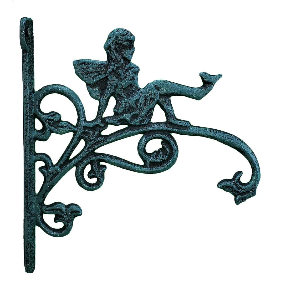 Vintage Cast Iron Plant Hanger with Verdigris Finish - 9