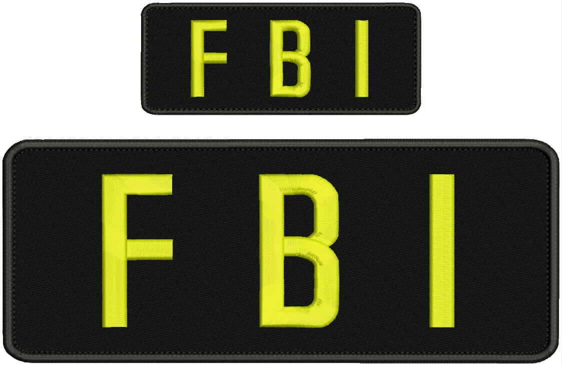 Custom Embroidered FBI Hook & Loop Back Patch - Yellow Iron-On/Sew-On Badge for Jackets, Hats, Bags - Perfect for DIY, Cosplay, Gifts & Uniforms