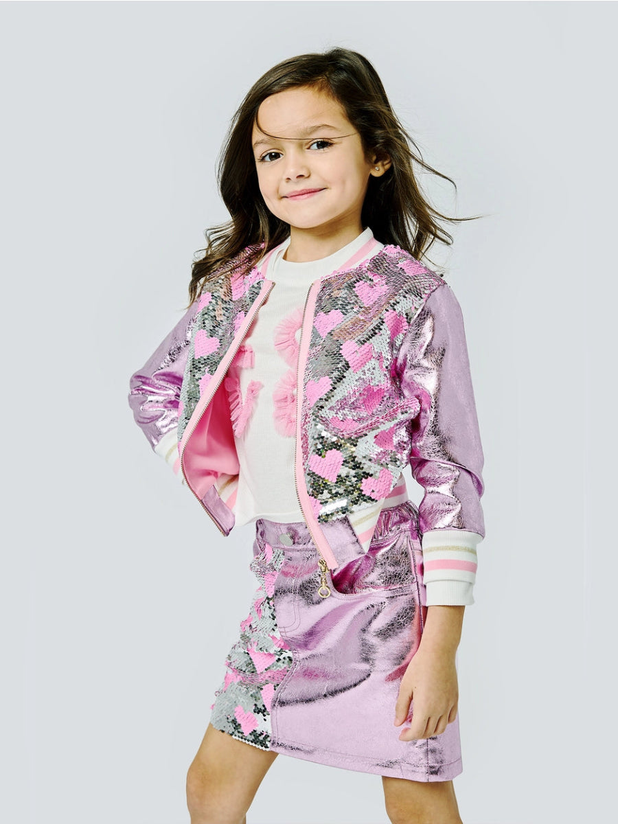 Sparkly Heart Sequin Metallic Jacket for Women - Glamorous Party Wear & Evening Outfits for Special Occasions