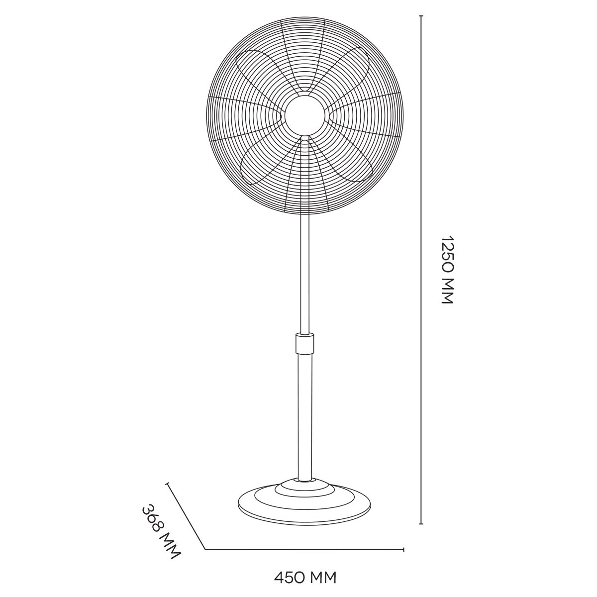 Argo Climate Palladium Floor Fan - High Velocity Cooling Fan for Home, Office & Outdoor Use | Quiet & Energy Efficient