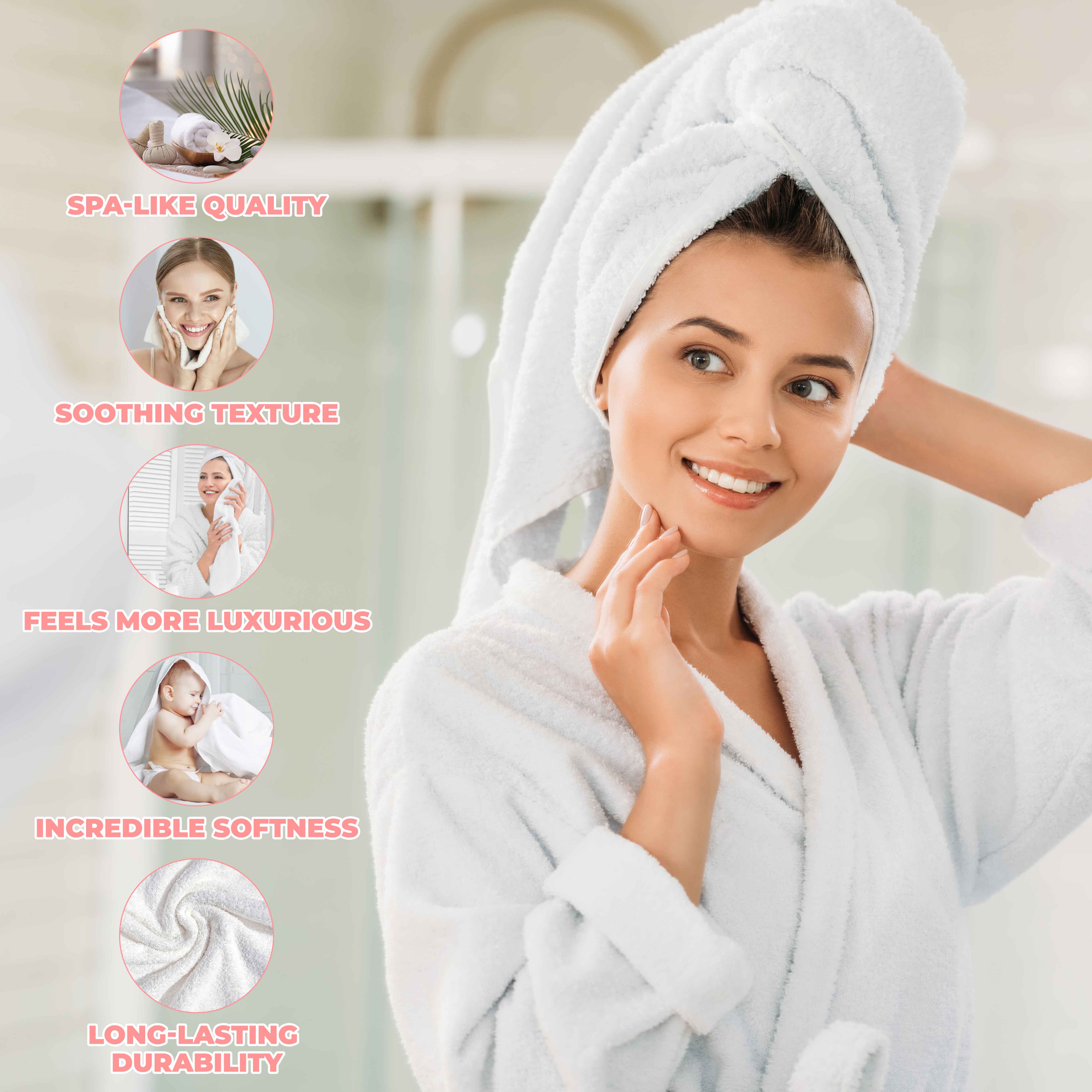 Premium Cotton Zero Twist 2-Piece Bath Sheet Towel Set - Ultra Soft & Absorbent for Spa, Bathroom & Beach Use