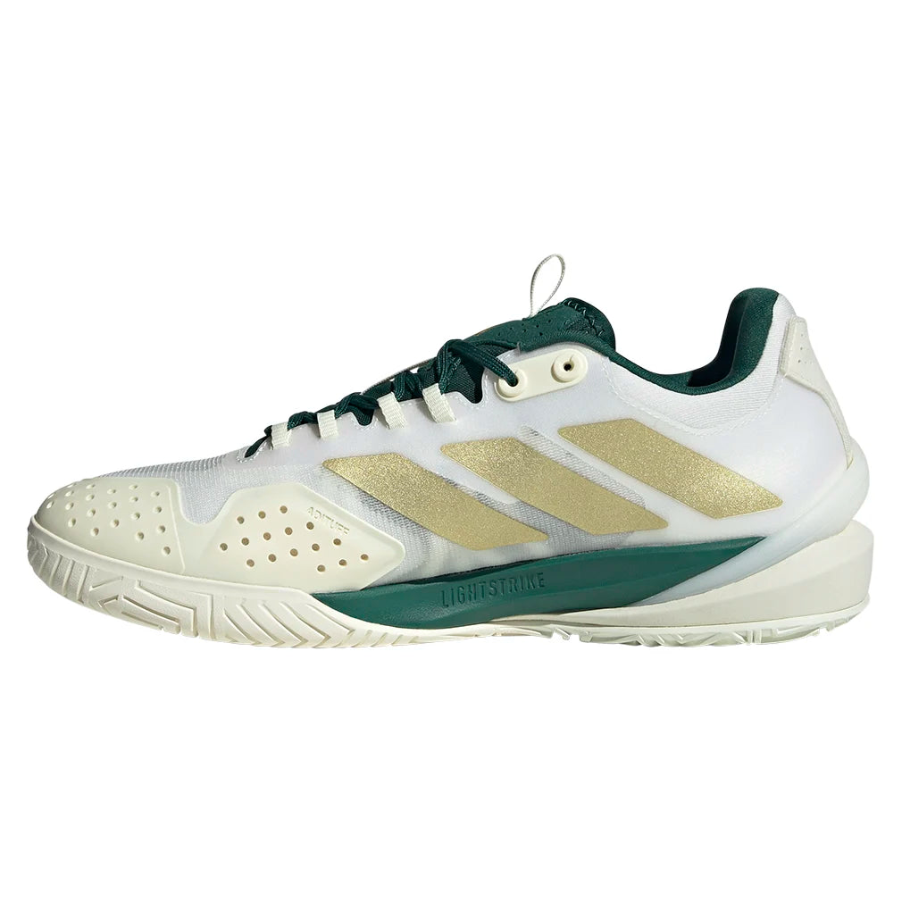 Adizero Cybersonic 2 Men's Tennis Shoes - White & Gold Metallic - Lightweight Performance Court Shoes for Competitive Play & Training