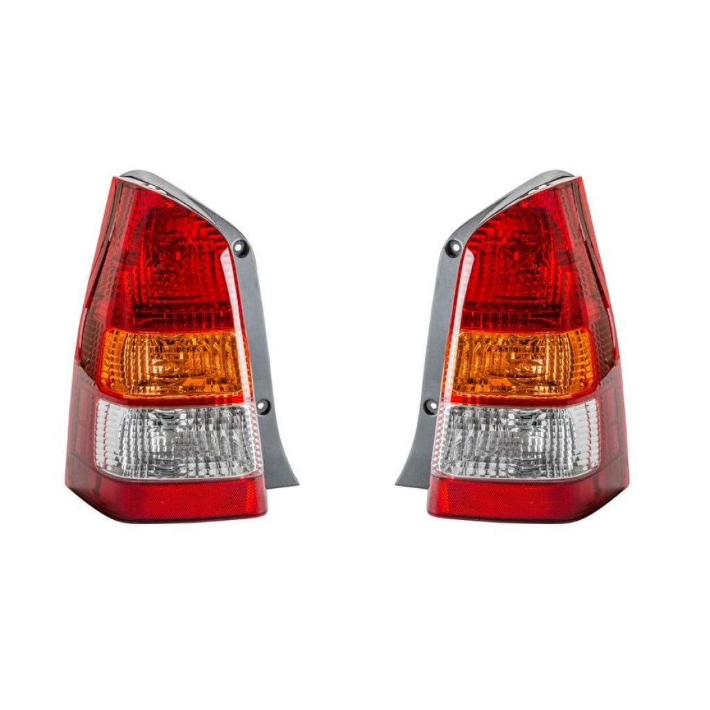 2001-2004 Mazda Tribute Tail Light Assembly Pair - DOT Certified Replacement with Bulbs Included (Driver & Passenger Side) - Compatible with MA2800115, MA2801115, EC01-51-180D, EC01-51-170D - Perfect for Night Driving Safety & Vehicle Restoration Projects
