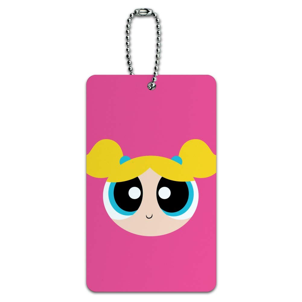Powerpuff Girls Bubbles Luggage Tag - Cute Cartoon Character Suitcase ID Tag for Carry-On Bags, Travel Accessories for Kids & Fans | Perfect for Airports, School Trips & Themed Travel