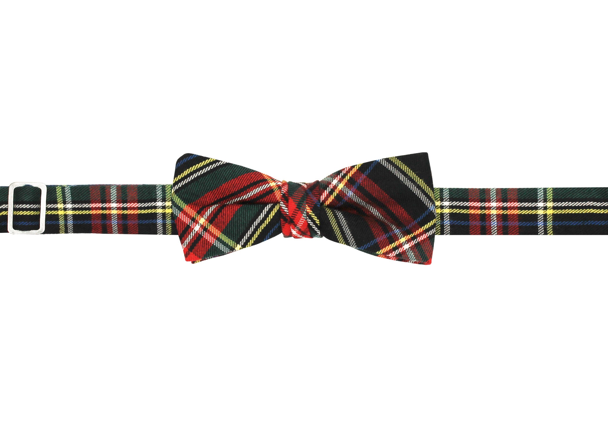 Black Stewart Tartan Bow Tie for Boys - Classic Scottish Style Accessory for Weddings, Parties & Formal Events