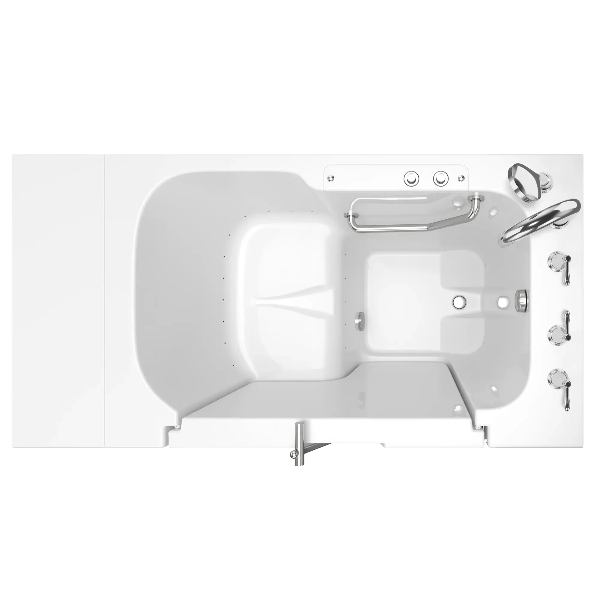 32 x 52 Inch Gelcoat Walk-in Bathtub with Air Spa System & Faucet - Right Hand Drain - ADA Compliant Accessible Tub for Elderly & Mobility Support - Perfect for Relaxation & Hydrotherapy at Home