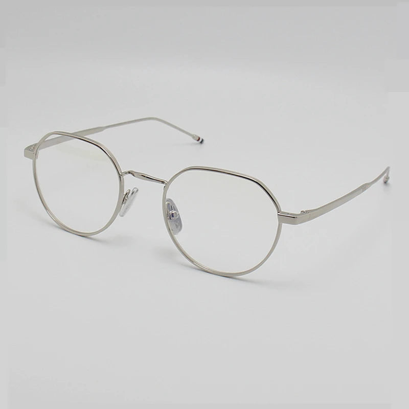 Stylish Black Unisex Full Rim Flat Top Oval Alloy Eyeglasses 42914 - Perfect for Work, Reading & Fashion Accessories