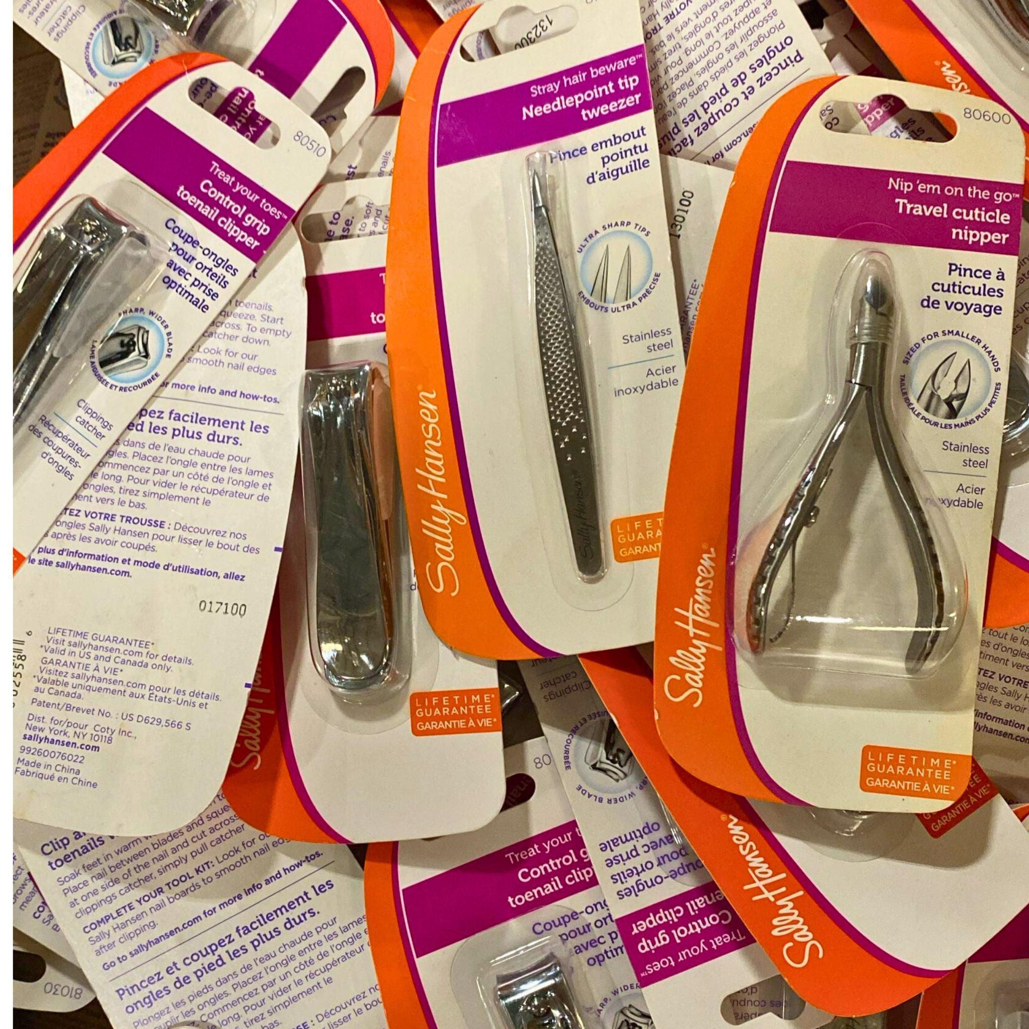 Sally Hansen Professional Nail Care Kit - 100 Pcs Set with Nail Clippers, Cuticle Nipper & Precision Tweezers | Salon Quality Manicure Tools for Home & Professional Use