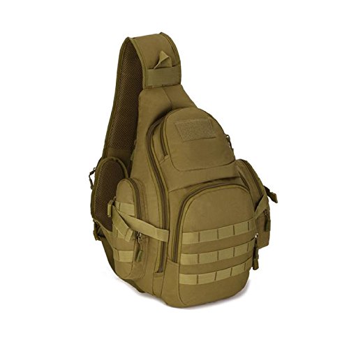 X-Freedom Military Tactical Sling Bag - MOLLE Large Chest Pack Shoulder Backpack with One Strap - Crossbody Bag for Laptops, Hiking, Camping, Hunting & Trekking - Perfect for Outdoor Adventures, Travel & Everyday Carry