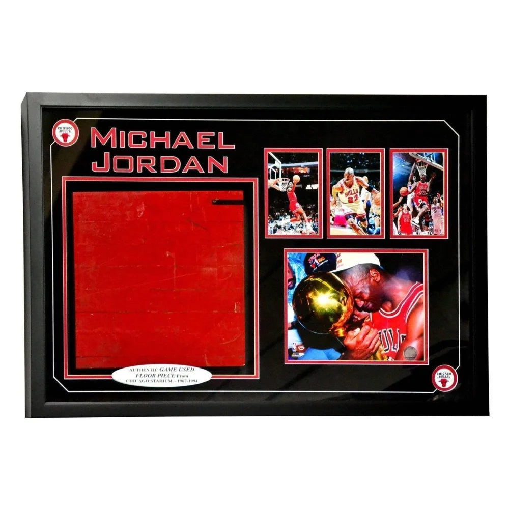 Authentic Chicago Bulls Stadium Game-Used 12x12 Floor Framed with COA #D/5 - Michael Jordan Memorabilia for Sports Fans & Home Decor