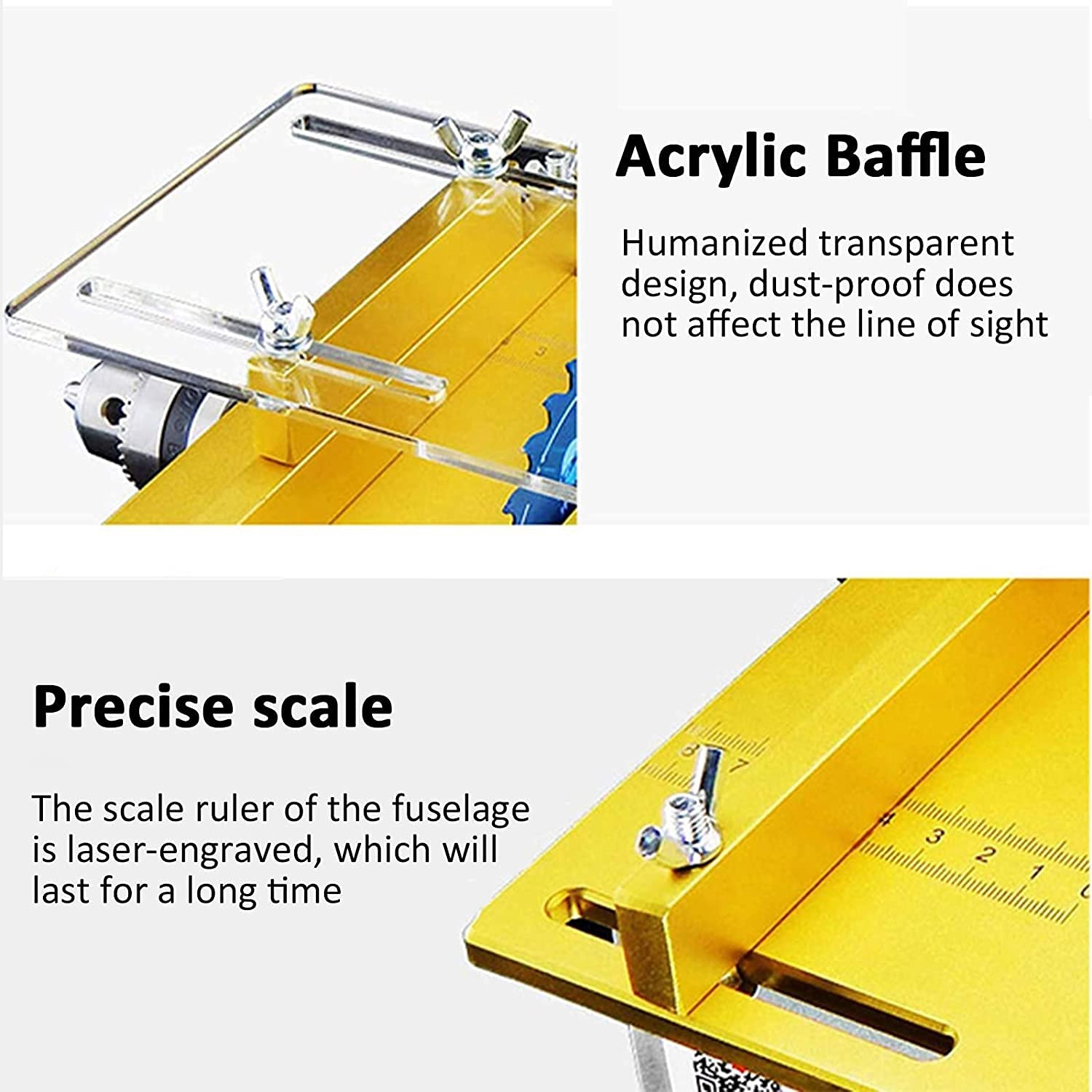 Adjustable Speed Table Saw with Copper Motor - All Aluminum Body Desktop Circular Saw for Wood, Metal & Plastic - 180° Cutting, Grinding & Polishing (Orange, Size C) - Perfect for DIY Projects, Woodworking & Metal Crafting