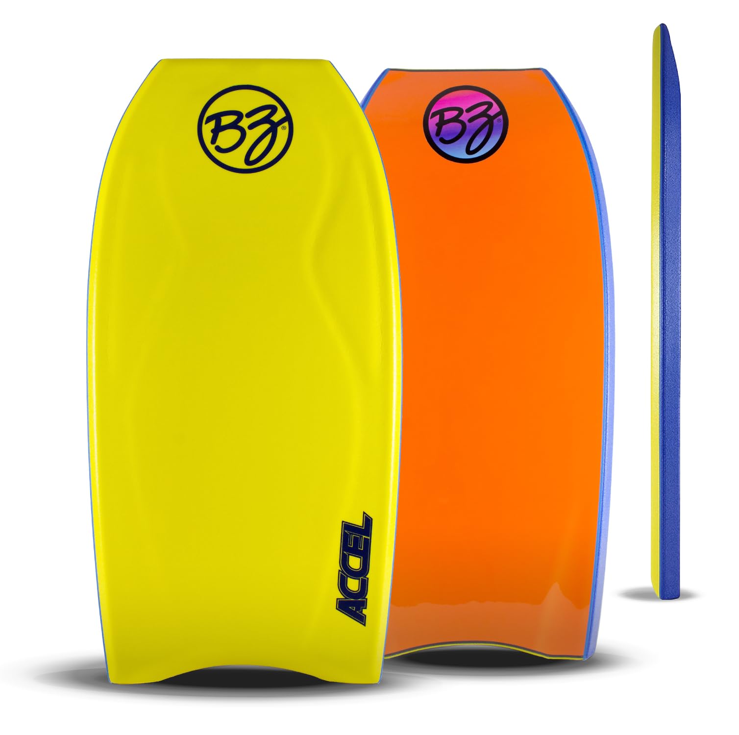 BZ Bodyboards - Accel Pro High Performance Bodyboard with Crescent Tail, Slick Bulbs & Contoured Deck - Perfect for Advanced Riders & Wave Surfing - Ideal for Beach, Pool & Ocean Water Sports