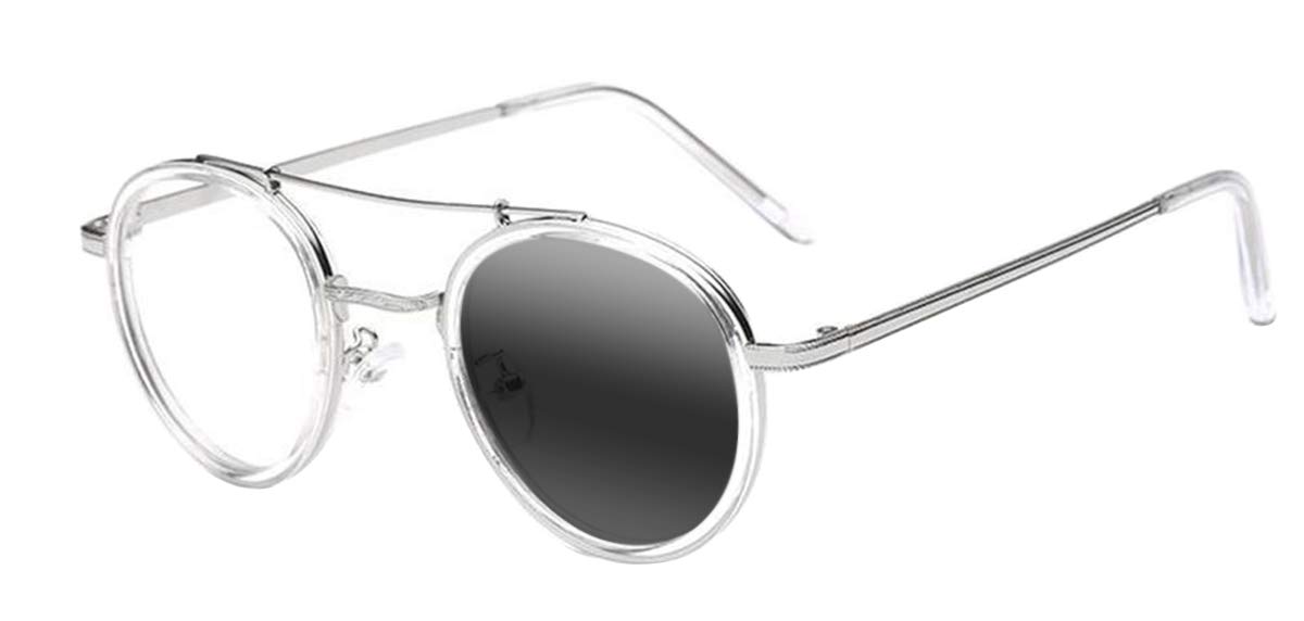 Retro Unisex Oval Photochromic Reading Glasses with UV400 Protection - Transition Lenses for Indoor/Outdoor Use - Perfect for Reading, Driving & Outdoor Activities