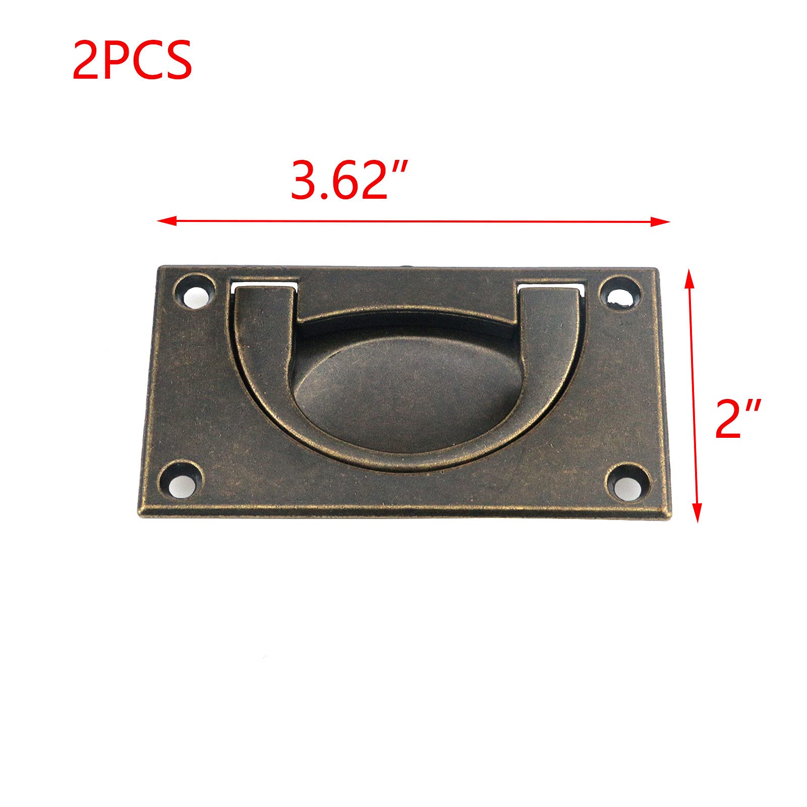 Tulead Zinc Alloy Flush Pull Handles - Pack of 2 for Sliding Doors & Cabinets